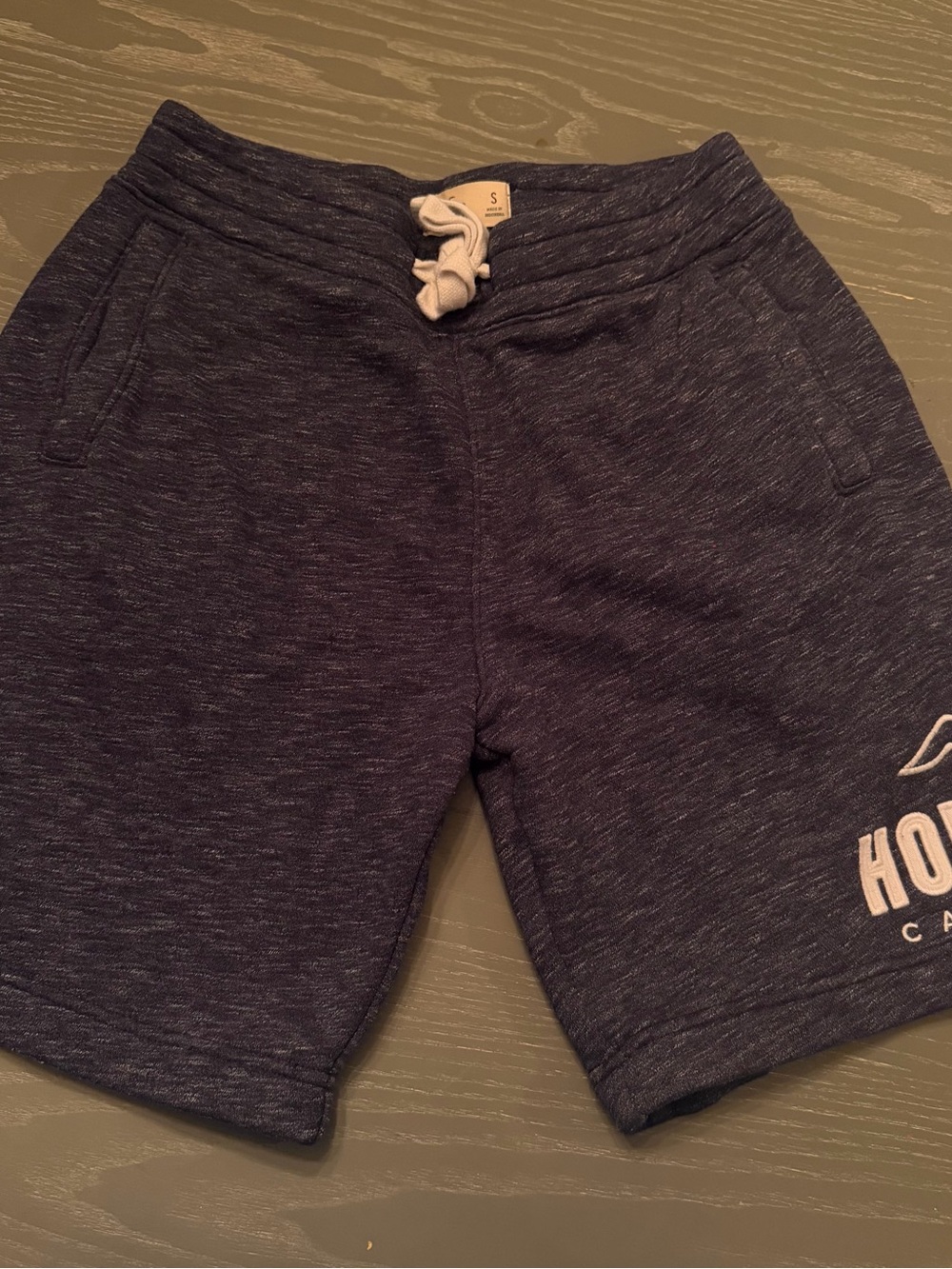 Hollister Heather Navy Pull-Tie Athletic Shorts